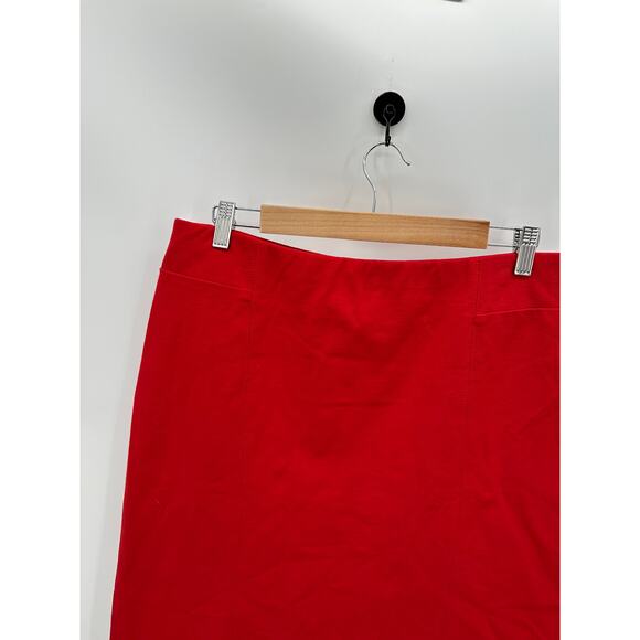 J. Jill Skirt Women MEDIUM Red‎ Viscose Nylon Spandex Blend Stretch Pencil Mini - Picture 3 of 8